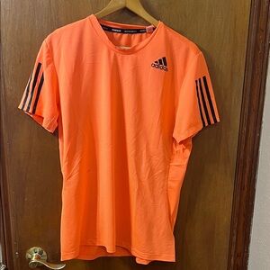 adidas Men’s Neon Orange Short-Sleeve Athletic Tee